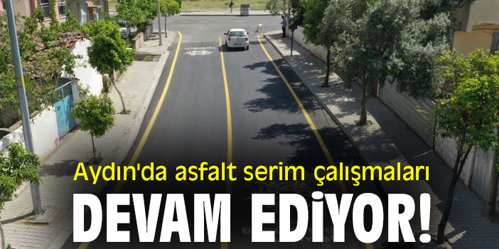 Aydın'da asfalt serim çalışmaları devam ediyor!