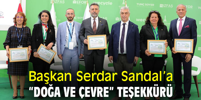 Başkan Serdar Sandal’a “doğa ve çevre” teşekkürü