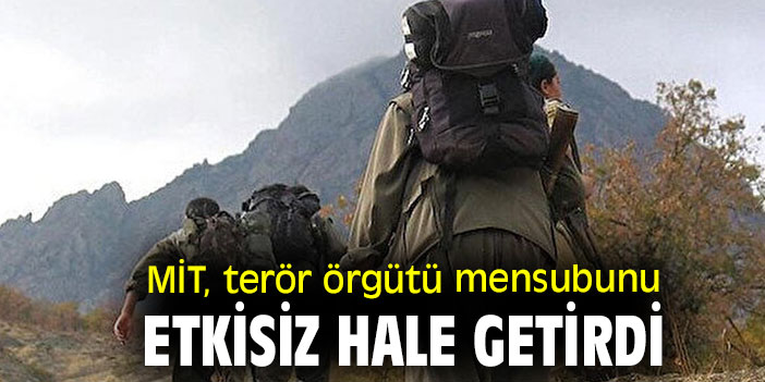MİT, terör örgütü mensubunu etkisiz hale getirdi