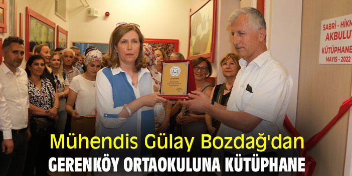 Mühendis Gülay Bozdağ'dan Gerenköy Ortaokuluna Kütüphane