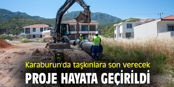Karaburun'da taşkınlara son verecek proje hayata geçirildi