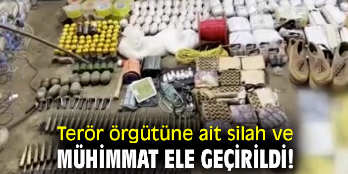 Terör örgütüne ait silah ve mühimmat ele geçirildi!
