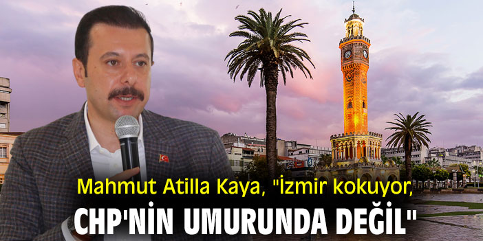 Mahmut Atilla Kaya, "İzmir kokuyor, CHP'nin umurunda değil"