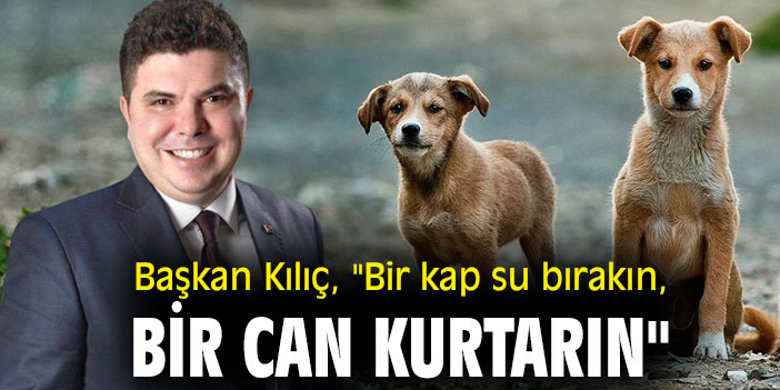Başkan Kılıç, "Bir kap su bırakın, bir can kurtarın"