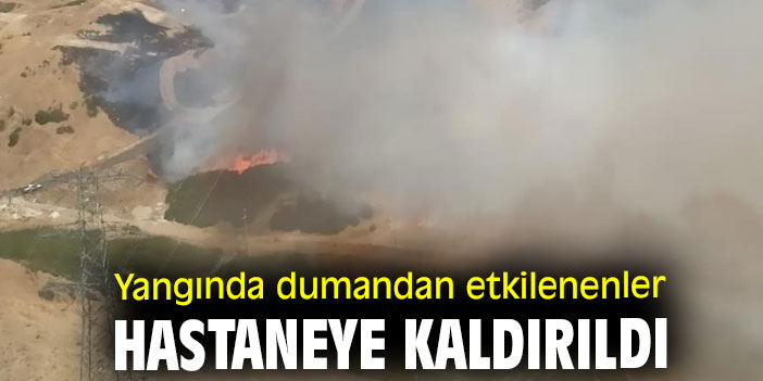 Yangında dumandan etkilenenler hastaneye kaldırıldı