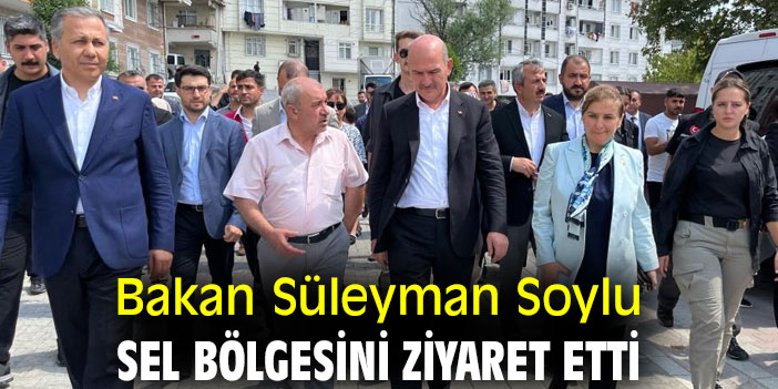Bakan  Süleyman Soylu sel bölgesini ziyaret etti