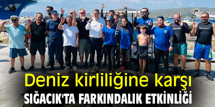 Deniz kirliliğine karşı Sığacık'ta farkındalık etkinliği