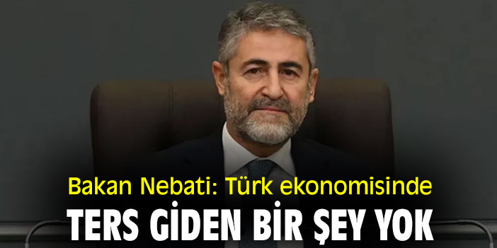 Bakan Nebati: Türk ekonomisinde ters giden bir şey yok