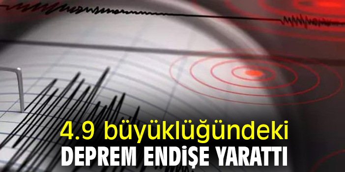 4.9 büyüklüğünde deprem