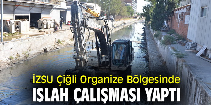 İZSU dere yatağında ıslah çalışması yaptı