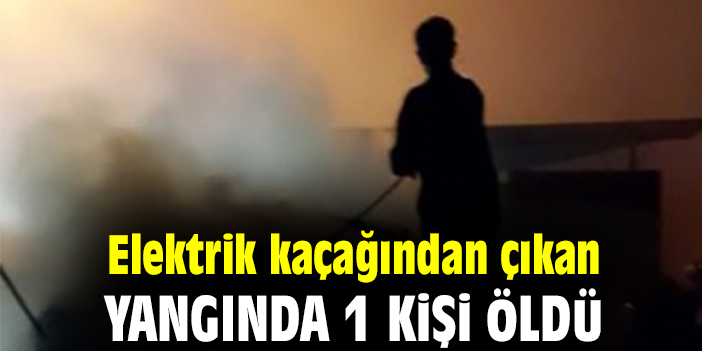 Elektrik kaçağından çıkan yangında 1 kişi öldü