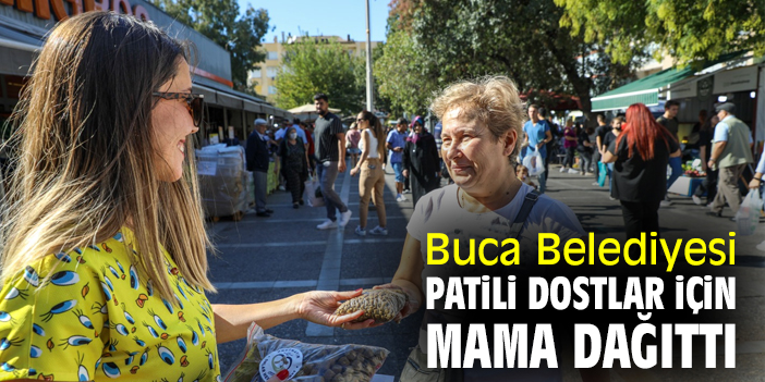 Buca Belediyesi patili dostlar için mama dağıttı
