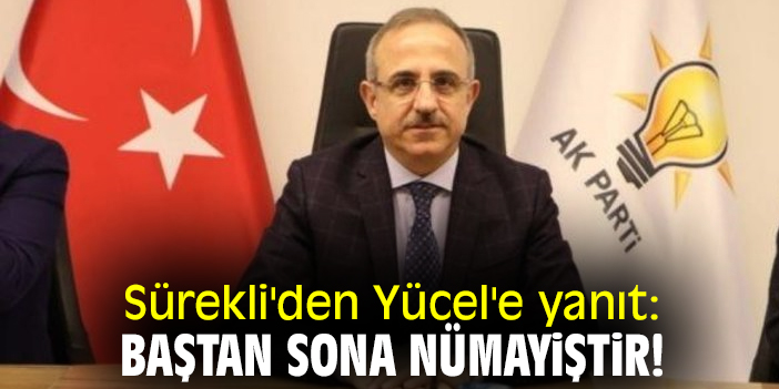 Sürekli'den Yücel'e yanıt: Baştan sona nümayiştir!