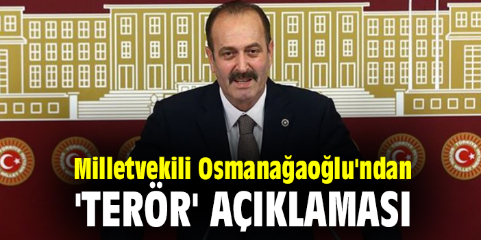 Milletvekili Osmanağaoğlu'ndan 'terör' açıklaması