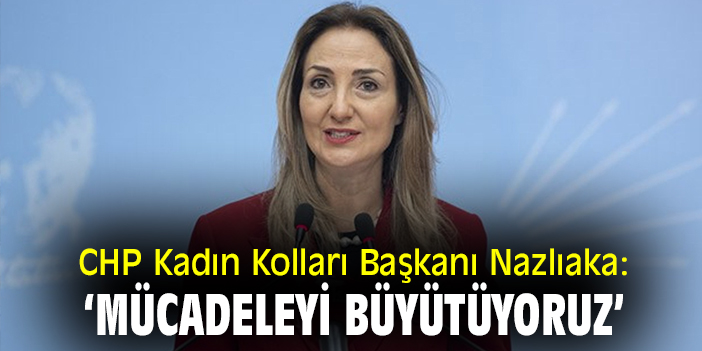 CHP Kadın Kolları Başkanı Nazlıaka: 'Mücadeleyi büyütüyoruz'