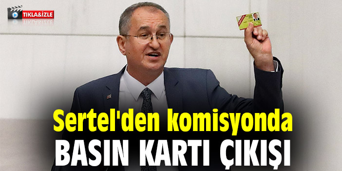 Sertel'den komisyonda basın kartı çıkışı