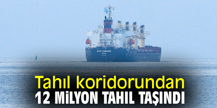 Tahıl koridorundan 12 milyon tahıl taşındı