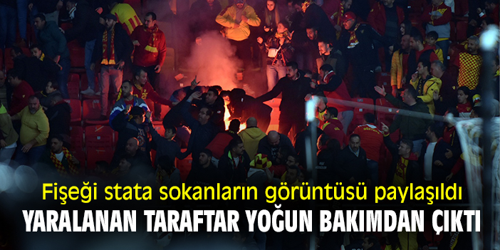 Fişeği stata sokanların görüntüsü paylaşıldı! Yaralanan taraftar yoğun bakımdan çıktı