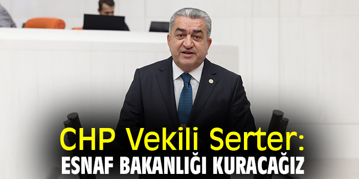 CHP Vekili Serter: Esnaf Bakanlığı kuracağız