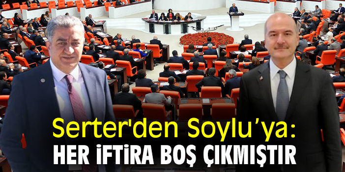 Serter'den Soylu’ya: Her iftira boş çıkmıştır