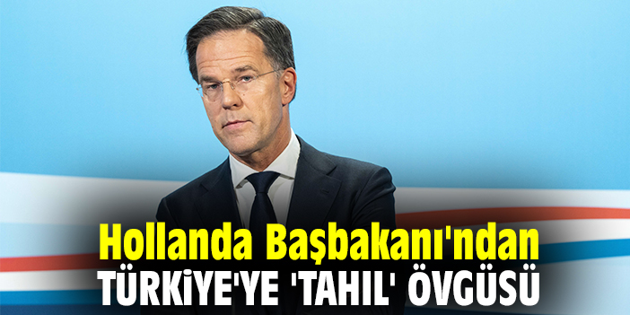 Hollanda Başbakanı'ndan Türkiye'ye 'tahıl' övgüsü
