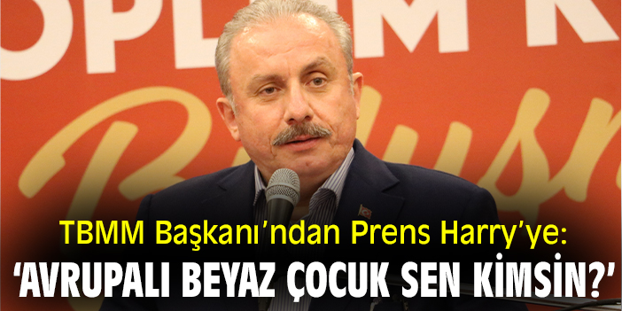 TBMM Başkanı’ndan Prens Harry’ye: ‘Avrupalı beyaz çocuk, sen kimsin?’