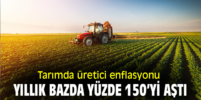 Tarımda üretici enflasyonu yıllık bazda yüzde 150'yi aştı