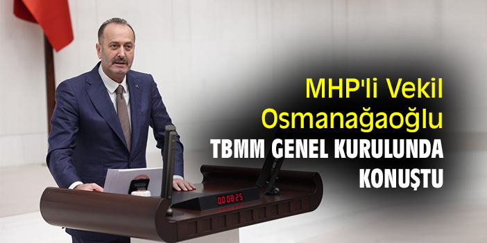 MHP'li Vekil Osmanağaoğlu, TBMM Genel Kurulunda konuştu