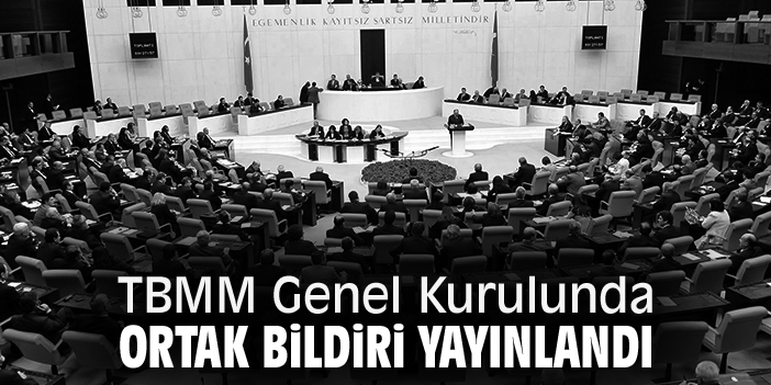 TBMM Genel Kurulunda ortak bildiri yayınlandı