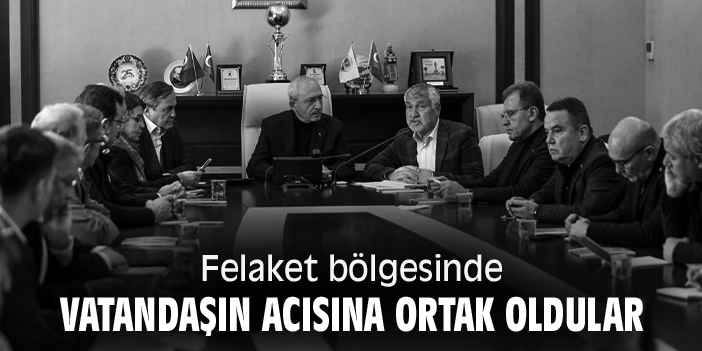 Felaket bölgesinde vatandaşın acısına ortak oldular
