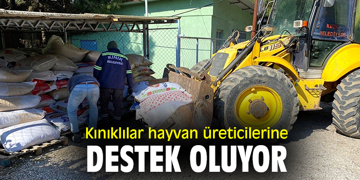Kınıklılar hayvan üreticilerine destek oluyor