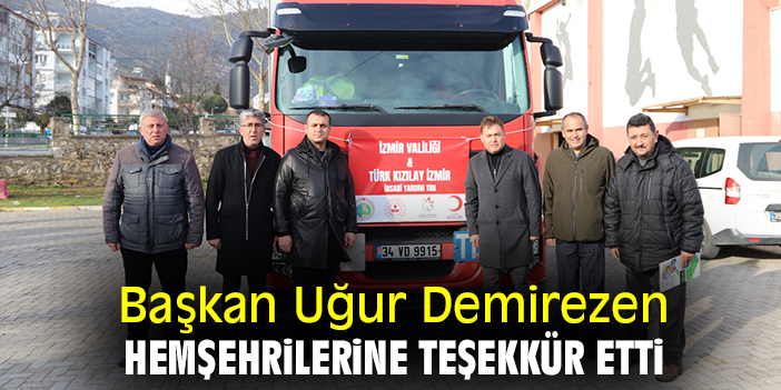 Başkan Uğur Demirezen, hemşehrilerine teşekkür etti