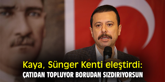Kaya Sünger Kenti eleştirdi: Çatıdan topluyor borudan sızdırıyorsun