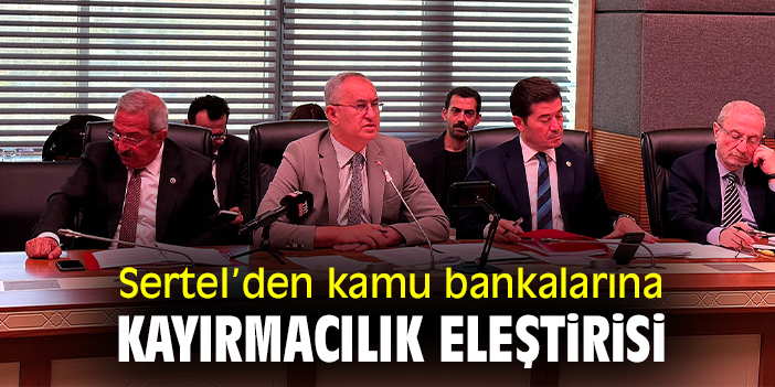 Sertel’den kamu bankalarına kayırmacılık eleştirisi