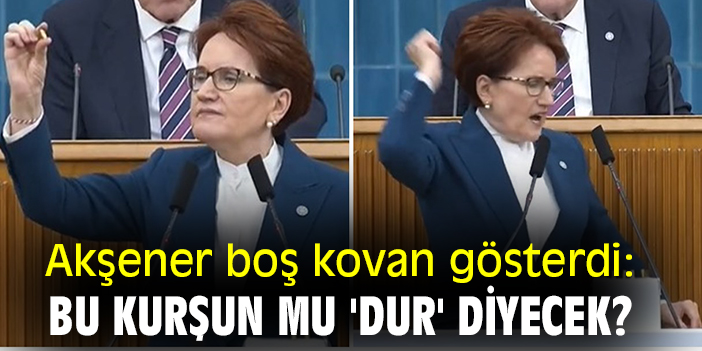 Akşener boş kovan gösterdi: Kurşun mu 'dur' diyecek?