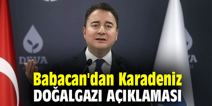 Babacan'dan Karadeniz Doğalgazı açıklaması