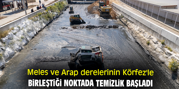 Meles ve Arap derelerinin Körfez'le birleştiği noktada temizlik başladı