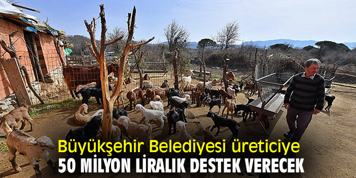 Büyükşehir Belediyesi üreticiye 50 milyon liralık destek verecek