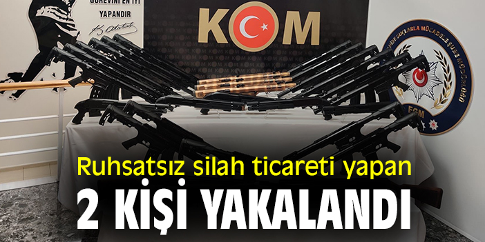 Ruhsatsız silah ticareti yapan 2 kişi yakalandı