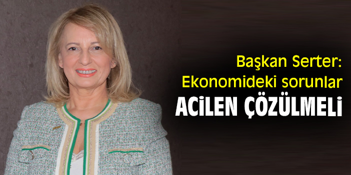 Başkan Serter: Ekonomideki sorunlar acilen çözülmeli