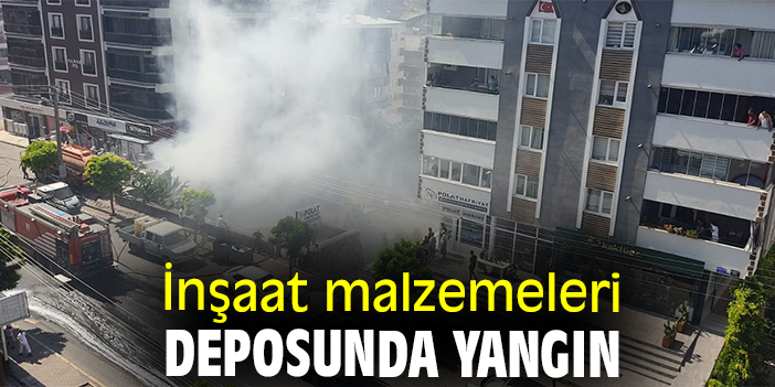 İnşaat malzemeleri deposunda yangın