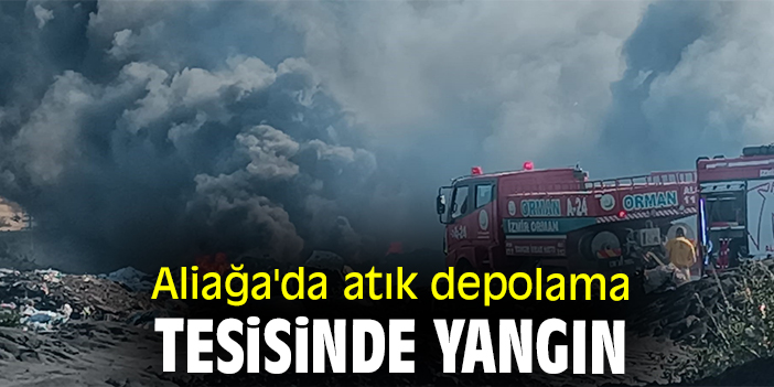 Aliağa'da atık depolama tesisinde yangın