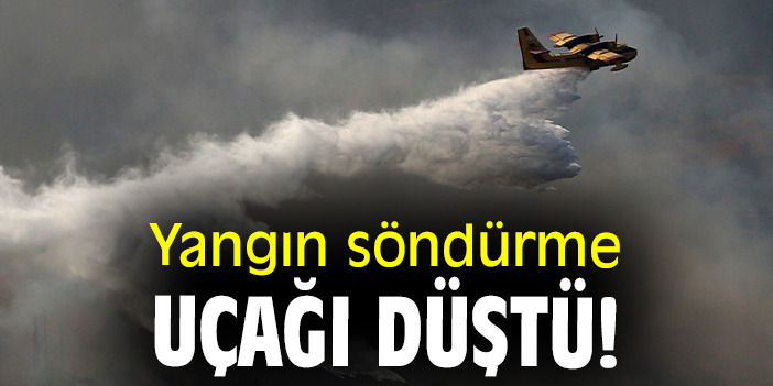 Yangın söndürme uçağı düştü!
