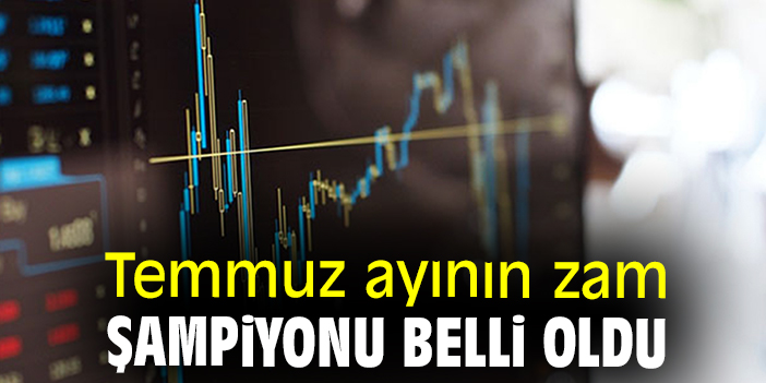 Temmuz ayının zam şampiyonu belli oldu