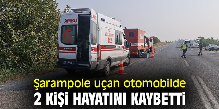 Şarampole uçan otomobilde 2 kişi hayatını kaybetti