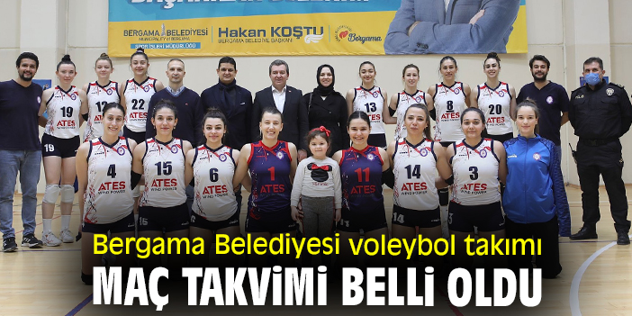 Bergama Belediyesi voleybol takımı maç takvimi belli oldu