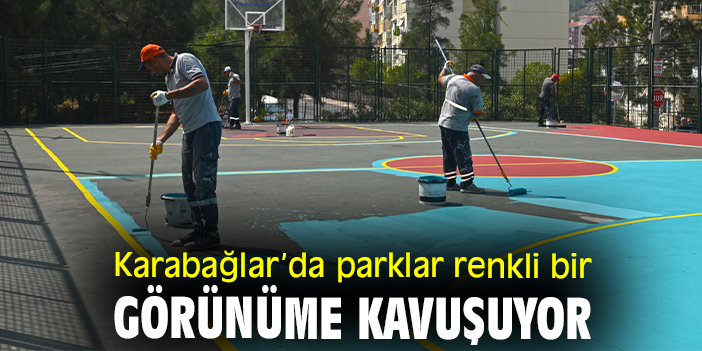 Karabağlar’da parklar renkli bir görünüme kavuşuyor