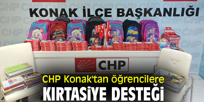 CHP Konak'tan öğrencilere kırtasiye desteği