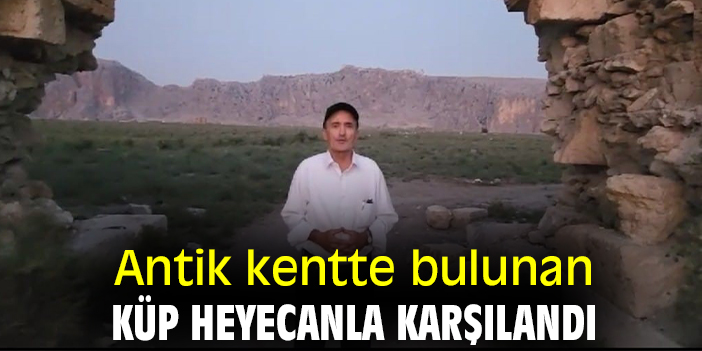 Antik kentte bulunan küp heyecanla karşılandı