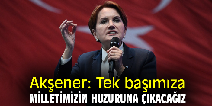 Akşener: Tek başımıza milletimizin huzuruna çıkacağız